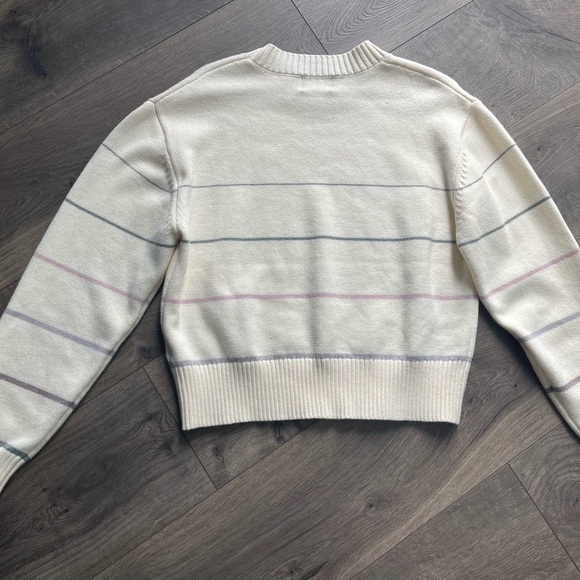 Thread & Supply Cream Sweater with Pastel Stripes - Picture 3 of 5